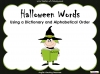 Halloween Words - Using a Dictionary
